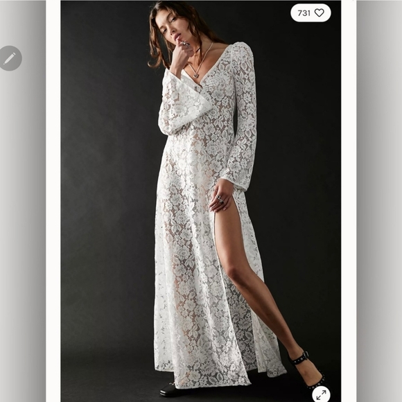 🍋For Love and Lemons Frances Maxi Dress - Picture 3 of 16